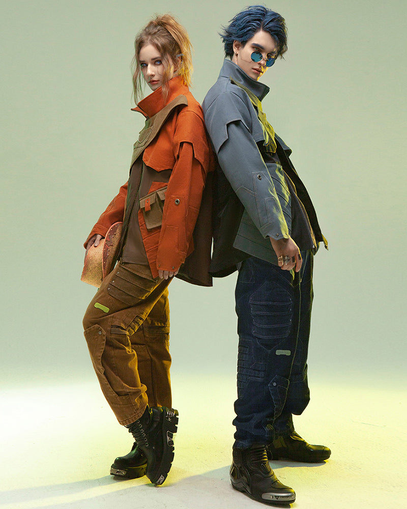 Cyberpunk Outfits Far-Off Vanguard Multi-Pocket Jacket