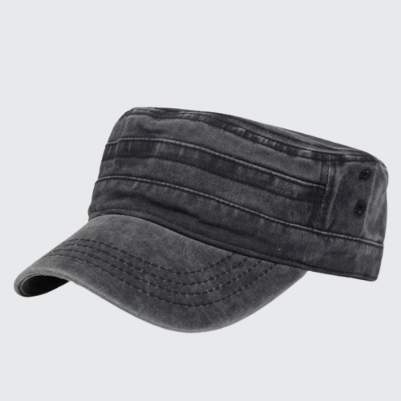 Denim Flat Top Hat