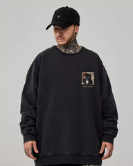 Fun Street Cartoon Hip-Hop Oversized Sweatshirt