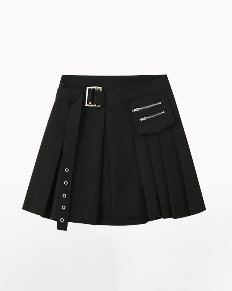 Functional Belt Pocket Cargo Mini Skirt