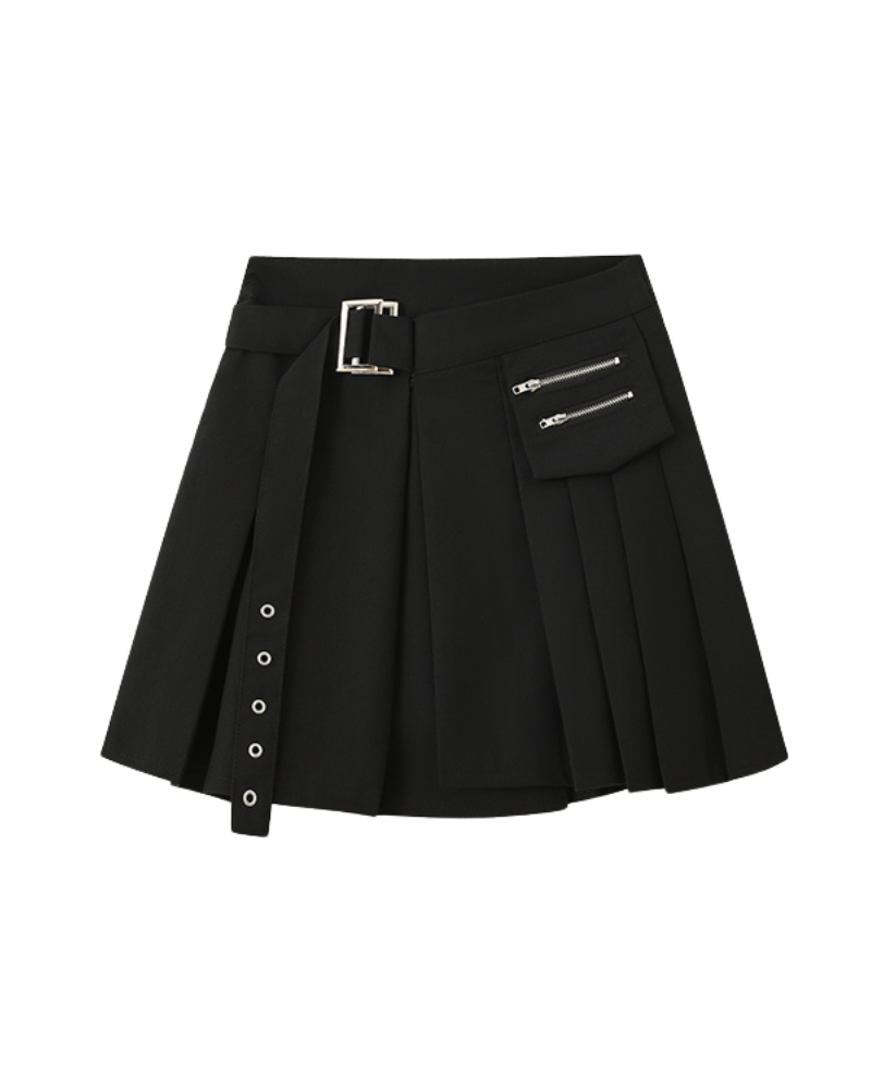Functional Belt Pocket Cargo Mini Skirt