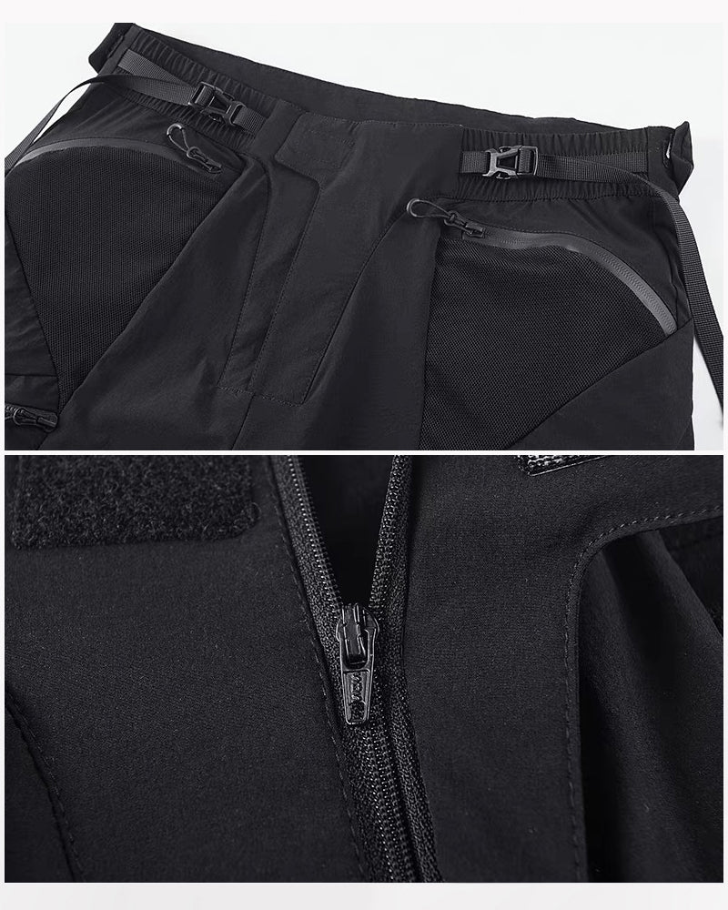 Functional Zipper Pockets Cargo Shorts