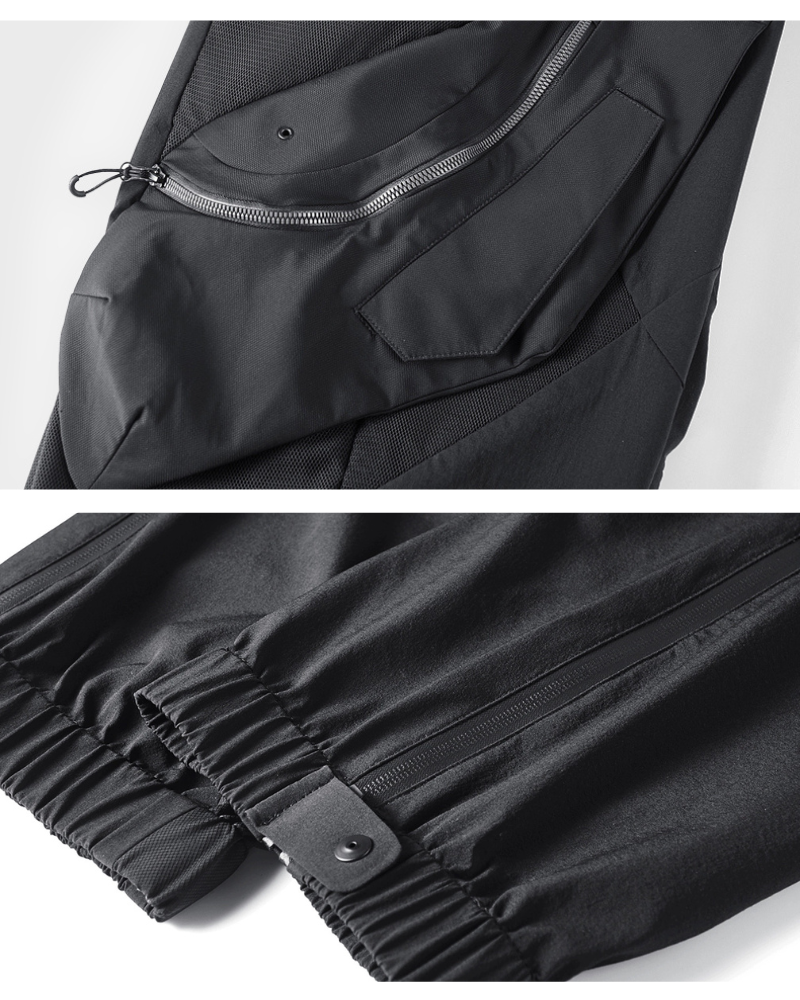 Functional Deconstructed Patchwork Zippered Cargo Pants