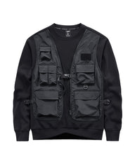 Fake Two Vest Tactical Sweatshirt