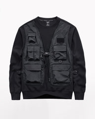 Fake Two Vest Tactical Sweatshirt