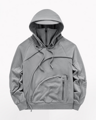 Functional Irregular Pocket Mask Tactical Hoodie