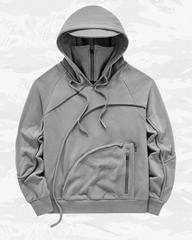 Functional Irregular Pocket Mask Tactical Hoodie