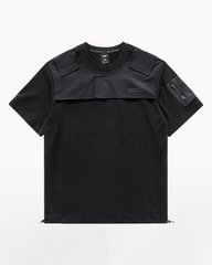 Functional Patchwork Sleeve Pocket T-Shirt