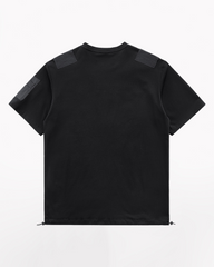 Functional Patchwork Sleeve Pocket T-Shirt