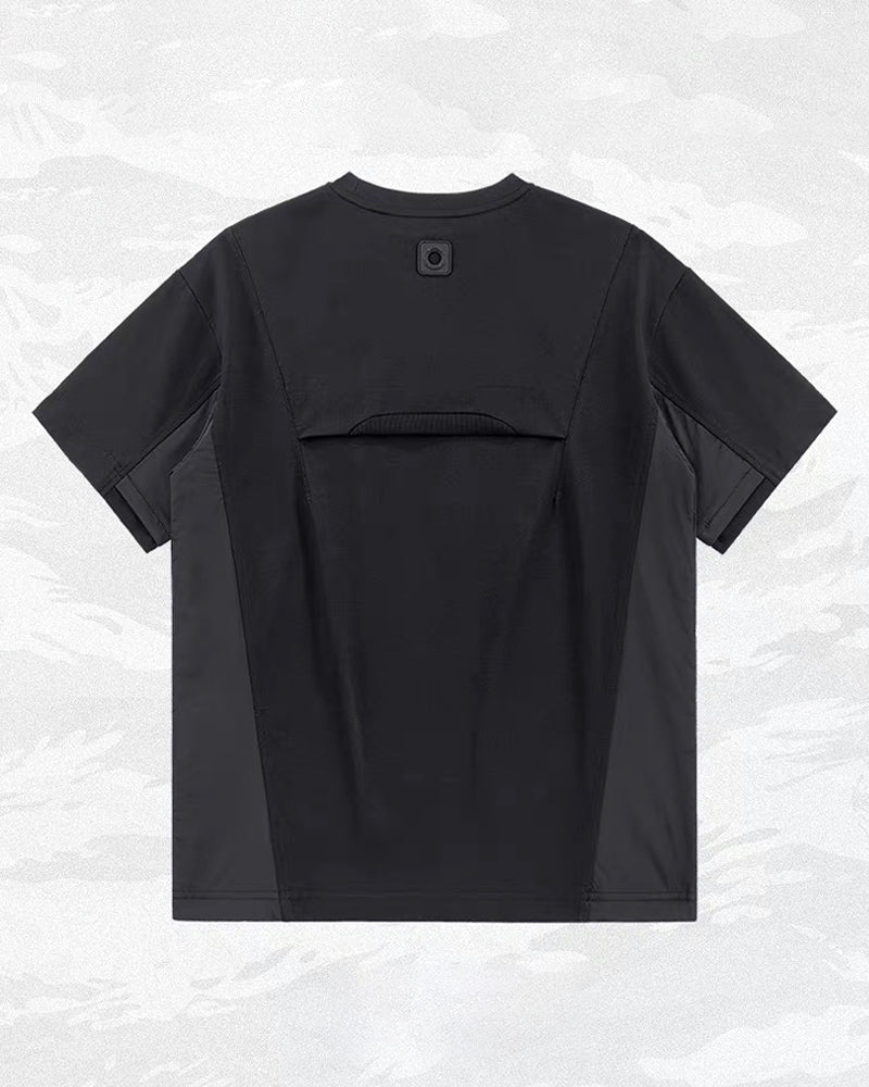 Functional Pockets Patchwork T-Shirt
