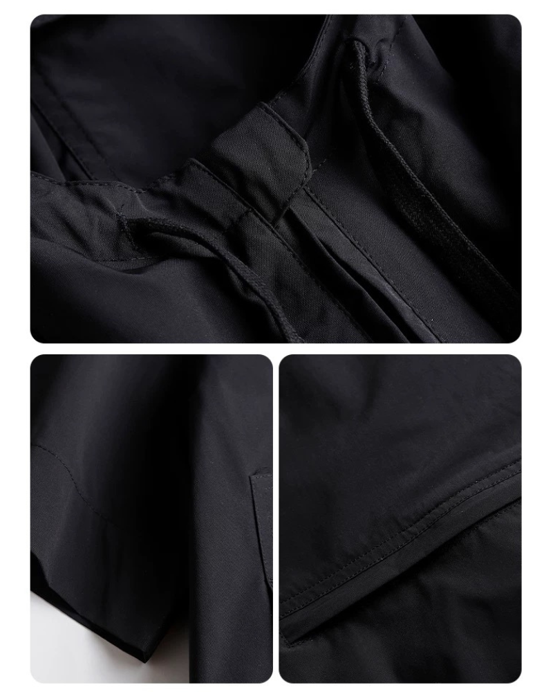 Functional Unisex Cargo Short Sleeve Jacket Shorts Set