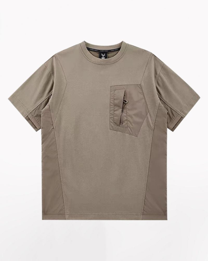 Functional Pockets Patchwork T-Shirt