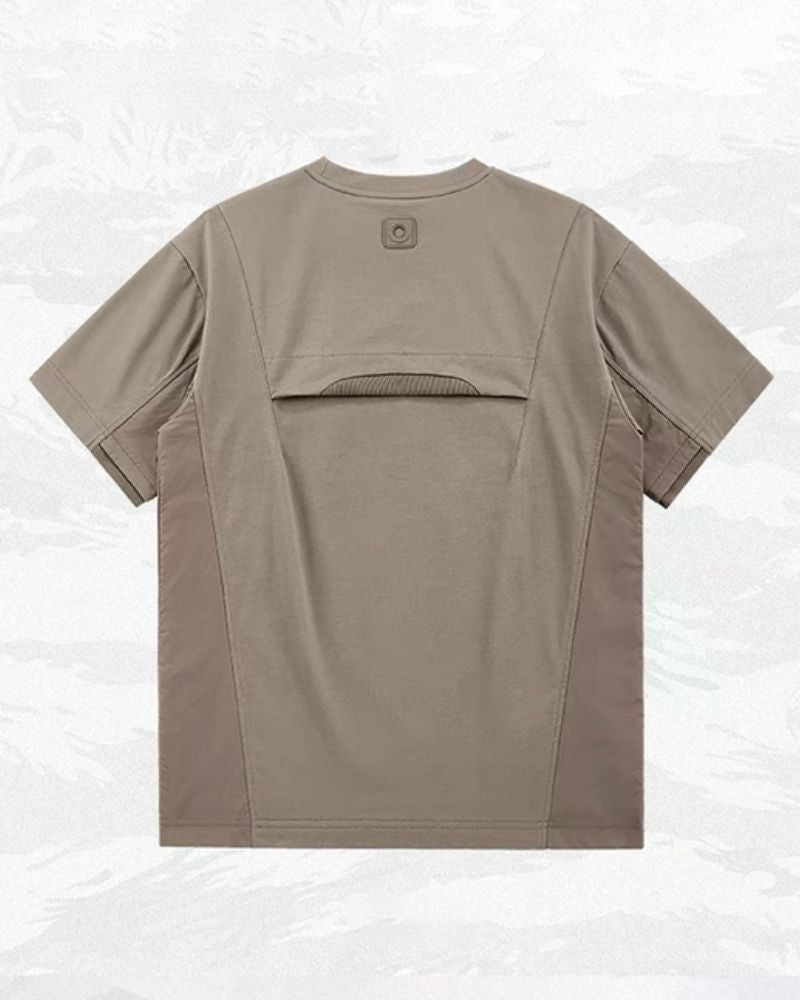 Functional Pockets Patchwork T-Shirt