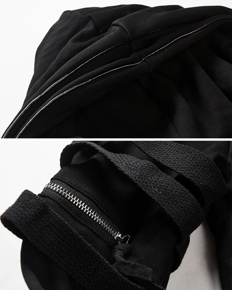 Futuristic Double-Layered Hooded Coat