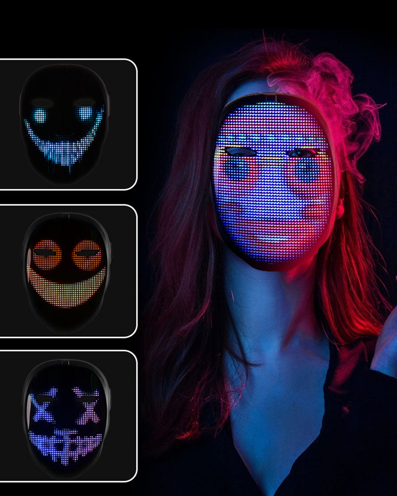 APP Changing Face Led Cyberpunk Mask