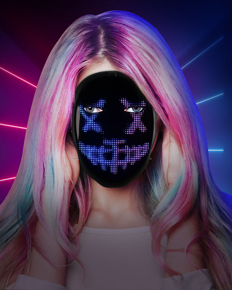 APP Changing Face Led Cyberpunk Mask