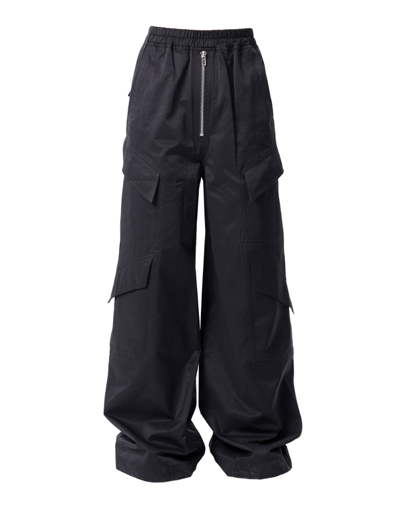 High Street Hip-Hop Cargo Wide-Leg Pants
