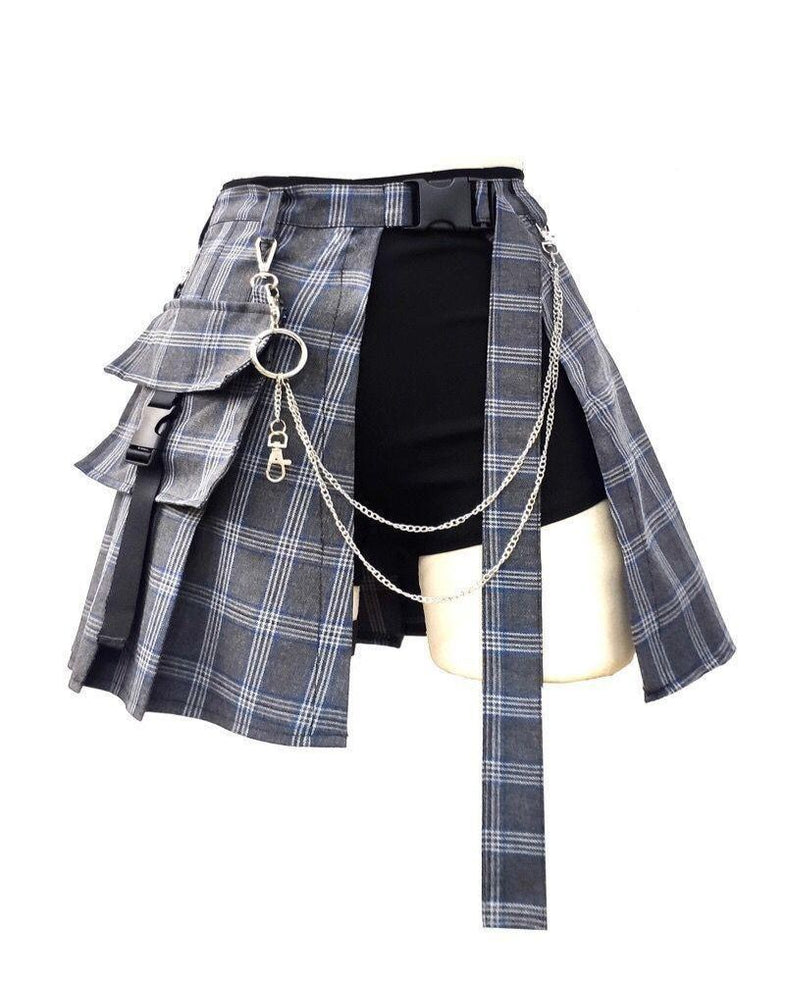 Zipper Front Big Pockets Cargo Mini Skirt – Rabock