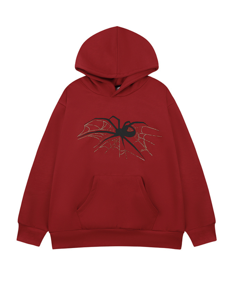 Streetwear Hip-Hop Spider Y2K Hoodie