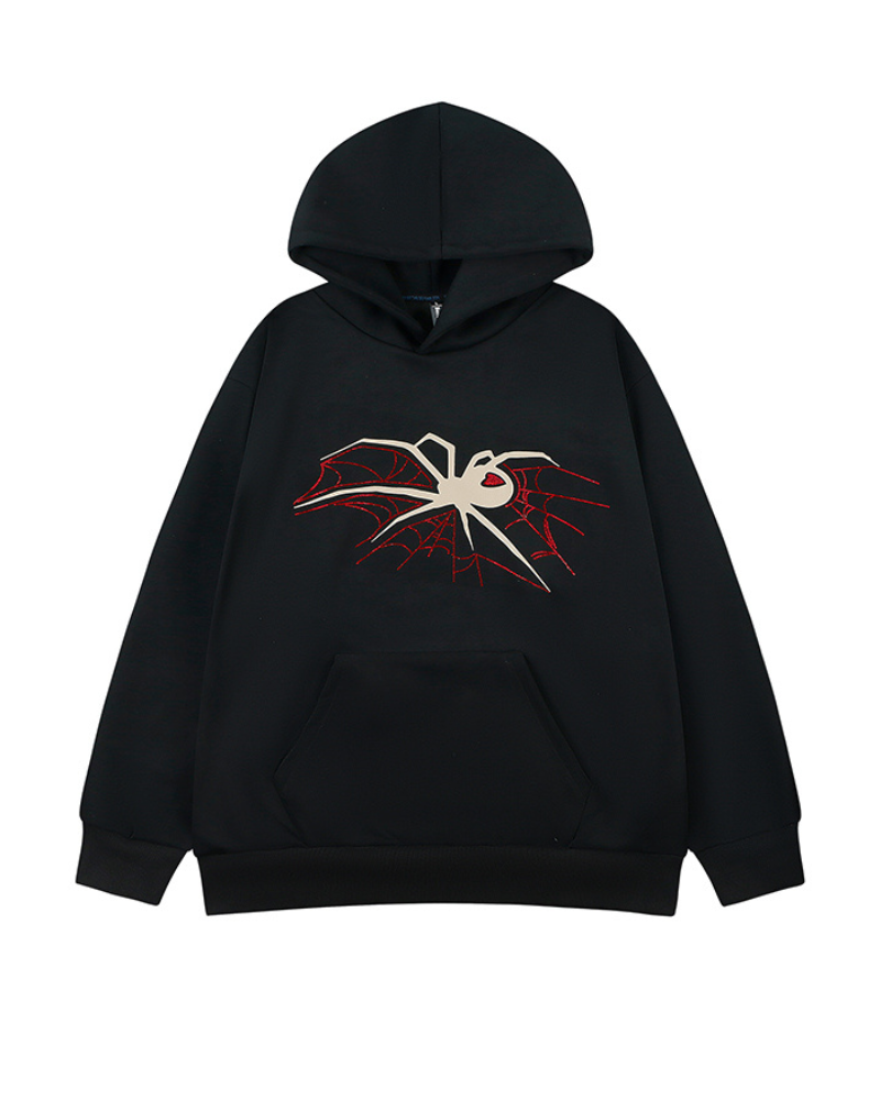 Streetwear Hip-Hop Spider Y2K Hoodie
