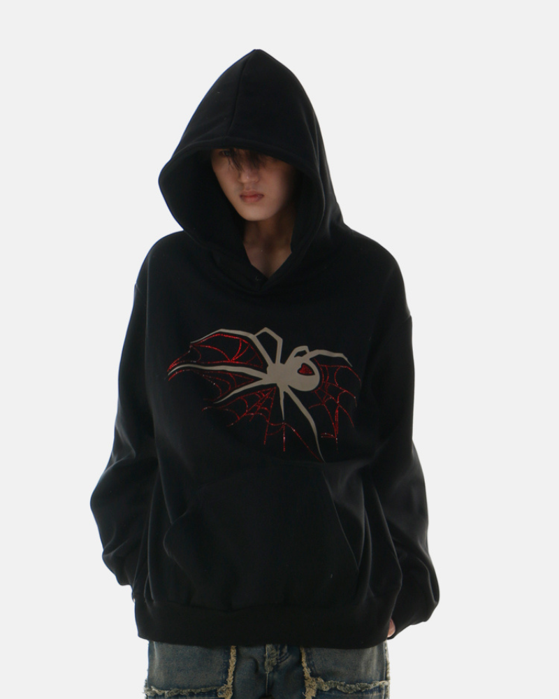 Streetwear Hip-Hop Spider Y2K Hoodie