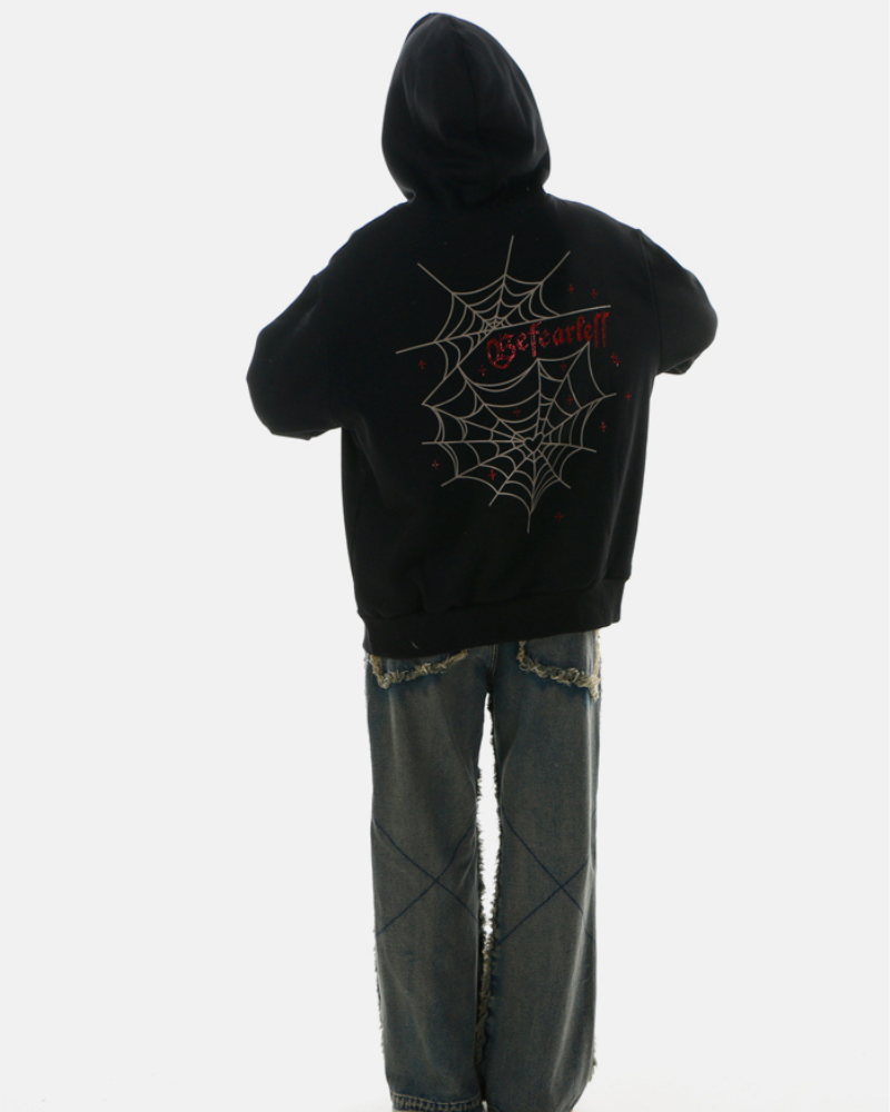 Streetwear Hip-Hop Spider Y2K Hoodie
