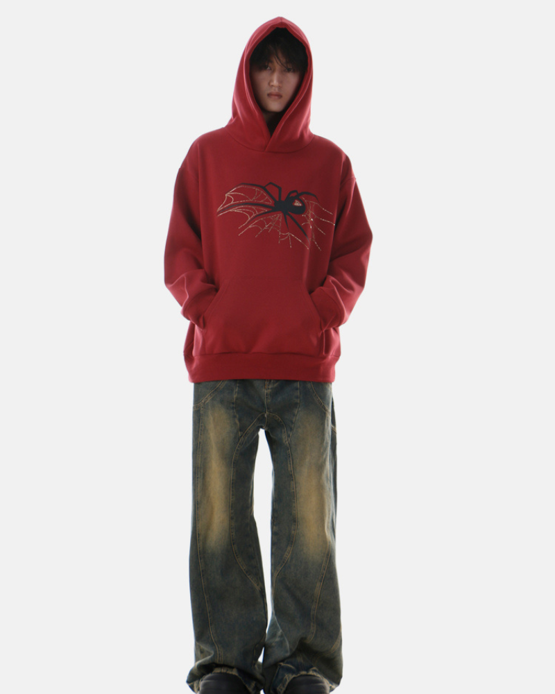 Streetwear Hip-Hop Spider Y2K Hoodie