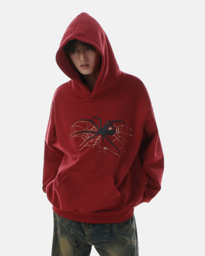 Streetwear Hip-Hop Spider Y2K Hoodie