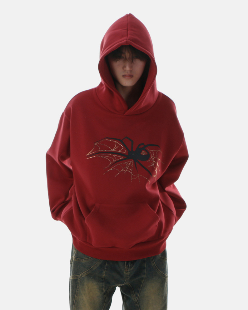 Streetwear Hip-Hop Spider Y2K Hoodie