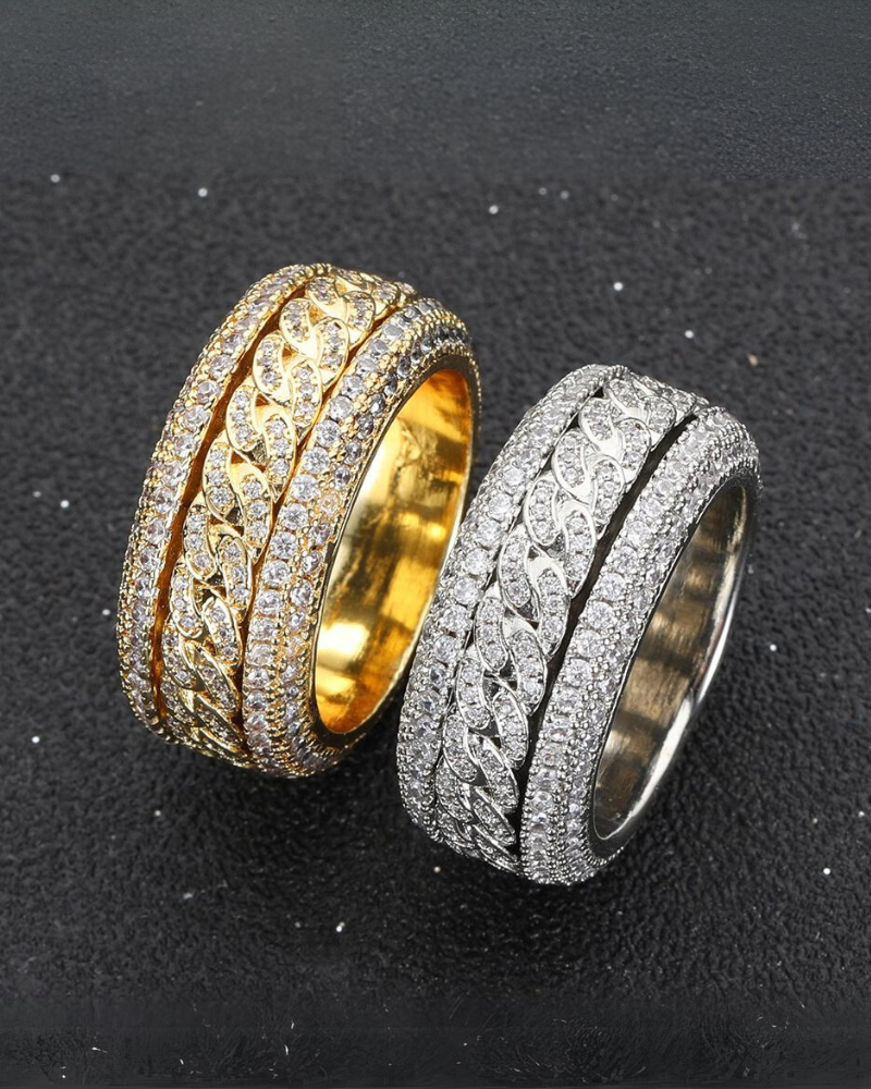 Hip Hop Rotatable Cuban Ring