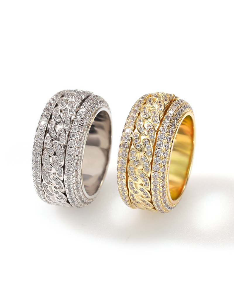 Hip Hop Rotatable Cuban Ring