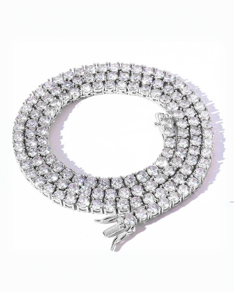 Hip Hop Tennis Cuban Link Chain Necklace