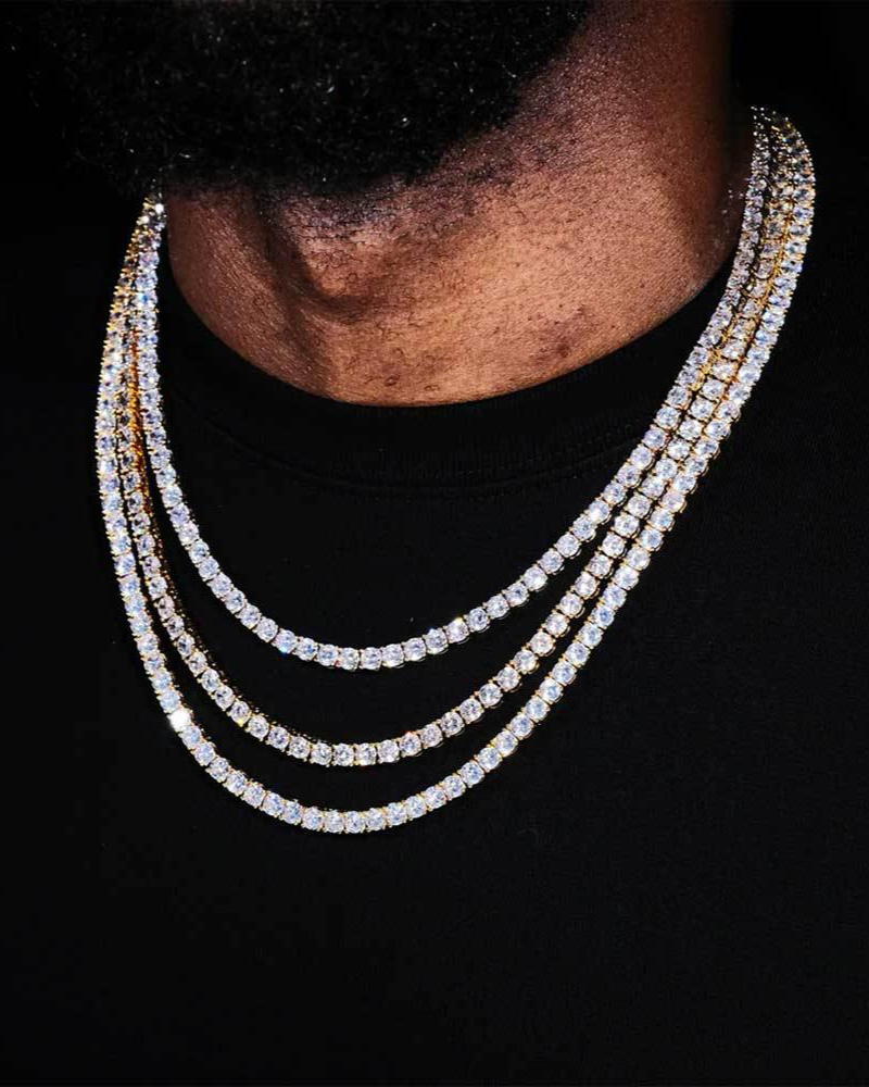Hip Hop Tennis Cuban Link Chain Necklace