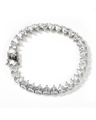 Hip Hop Zircon Love Couple Tennis Cuban Link Bracelet