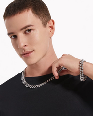 Hip Hop Titanium Steel Cuban Link Chain Necklace