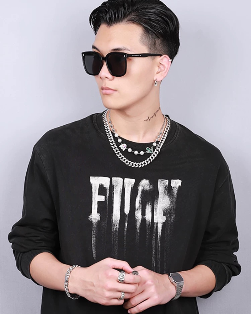 Hip Hop Titanium Steel Cuban Link Chain Necklace