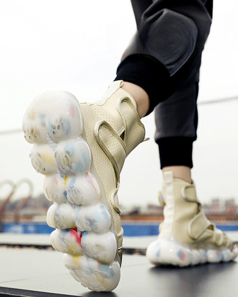 Hollowed-Out High-Top Sandals Sneakers