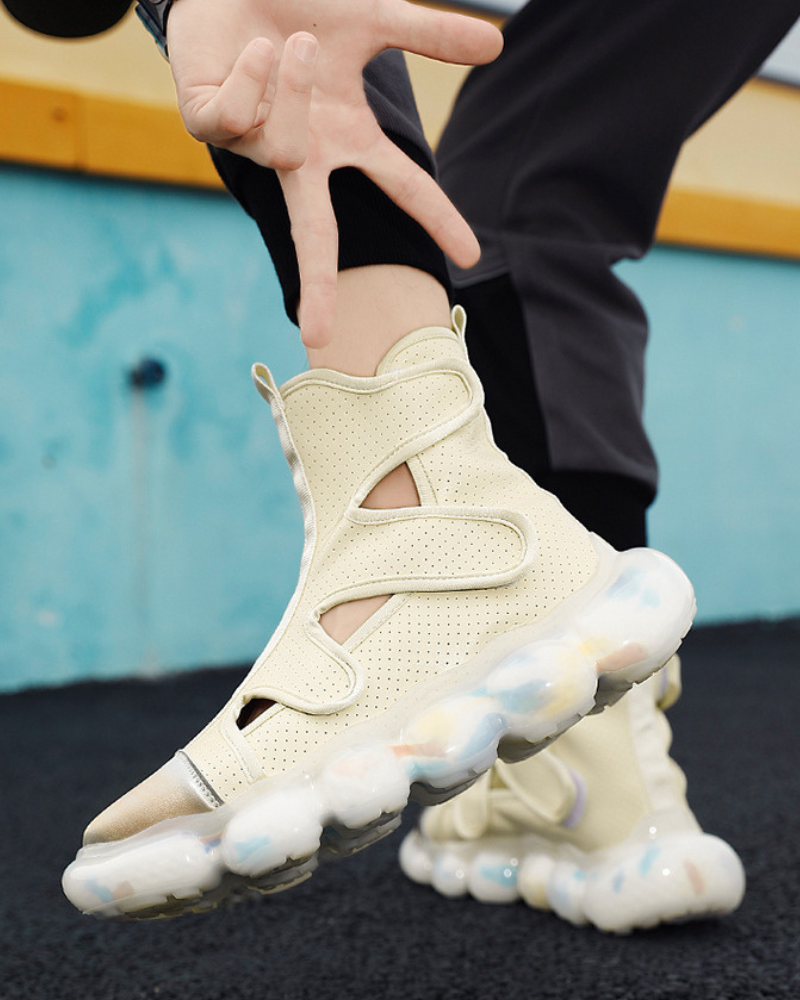 Hollowed-Out High-Top Sandals Sneakers