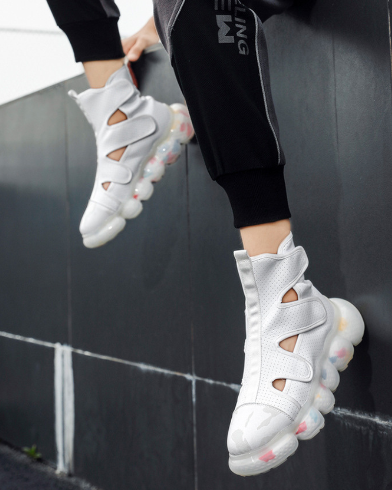 Hollowed-Out High-Top Sandals Sneakers