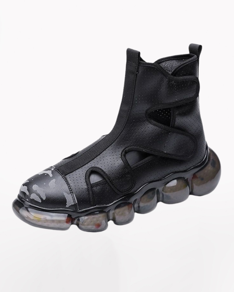 Hollowed-Out High-Top Sandals Sneakers