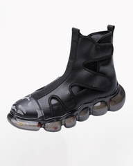 Hollowed-Out High-Top Sandals Sneakers