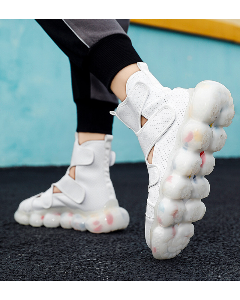 Hollowed-Out High-Top Sandals Sneakers