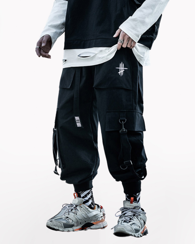 Street Style Black Cargo Pants