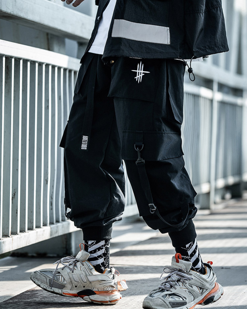Street Style Black Cargo Pants