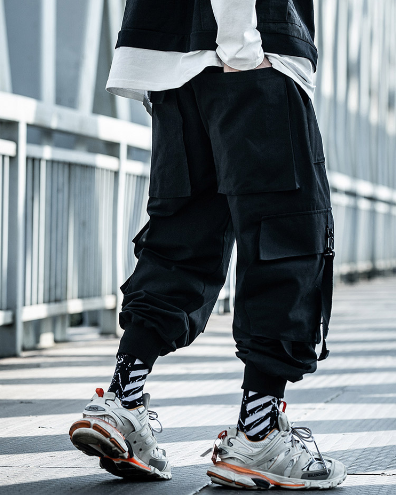 Street Style Black Cargo Pants