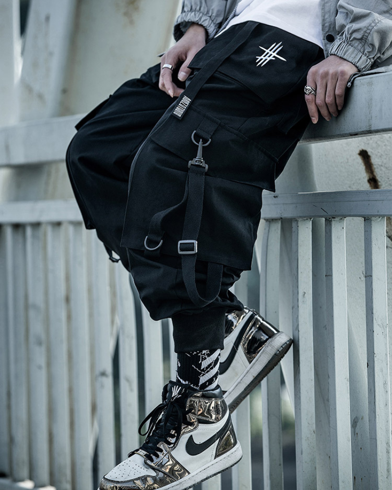 Street Style Black Cargo Pants