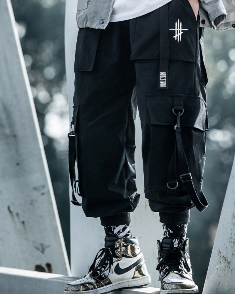 Street Style Black Cargo Pants