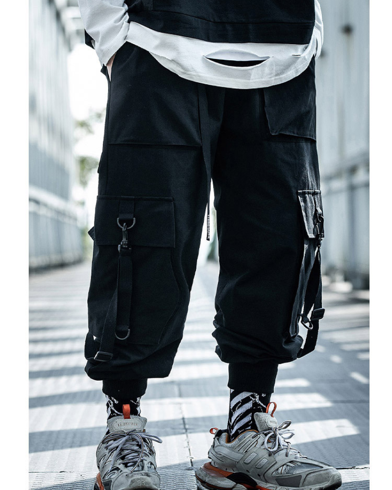 Street Style Black Cargo Pants