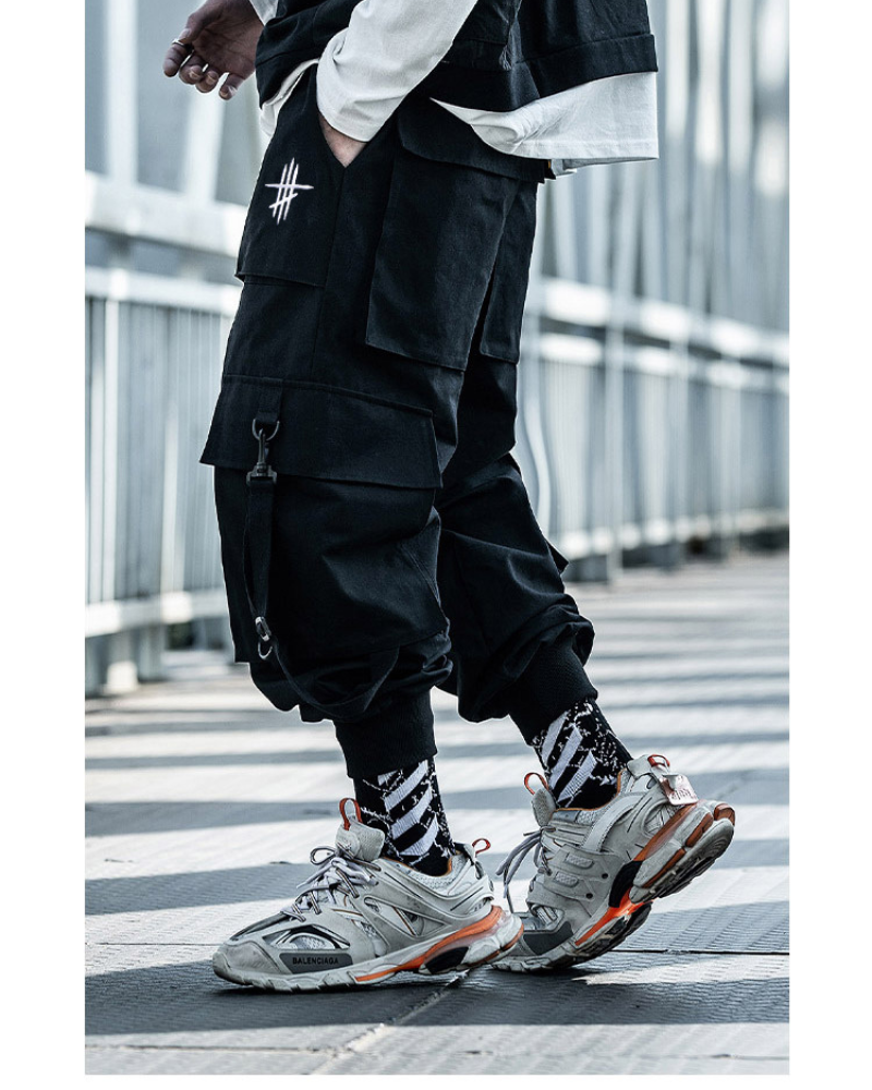 Street Style Black Cargo Pants