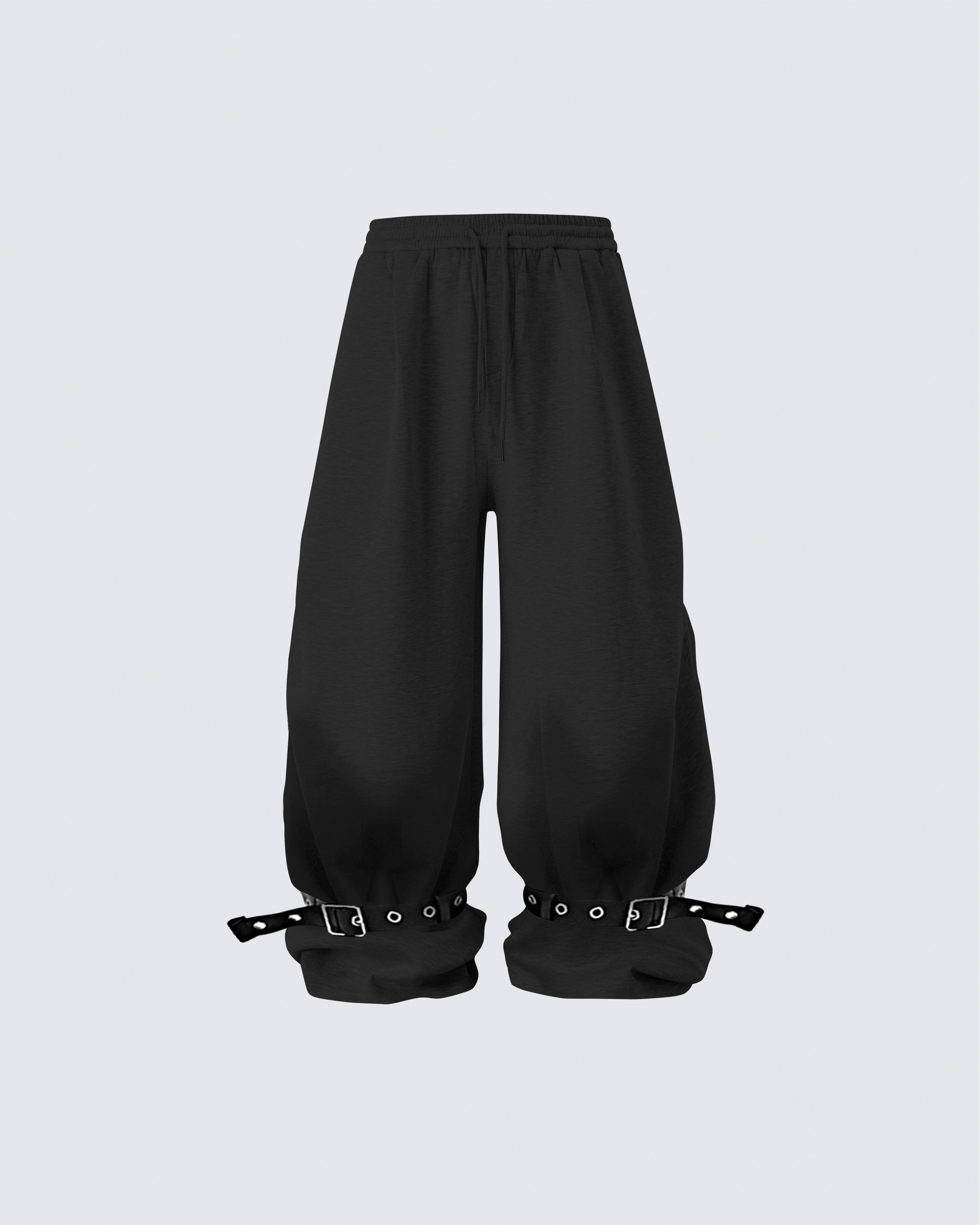 Punk Buckle Adjustable Jogger Pants